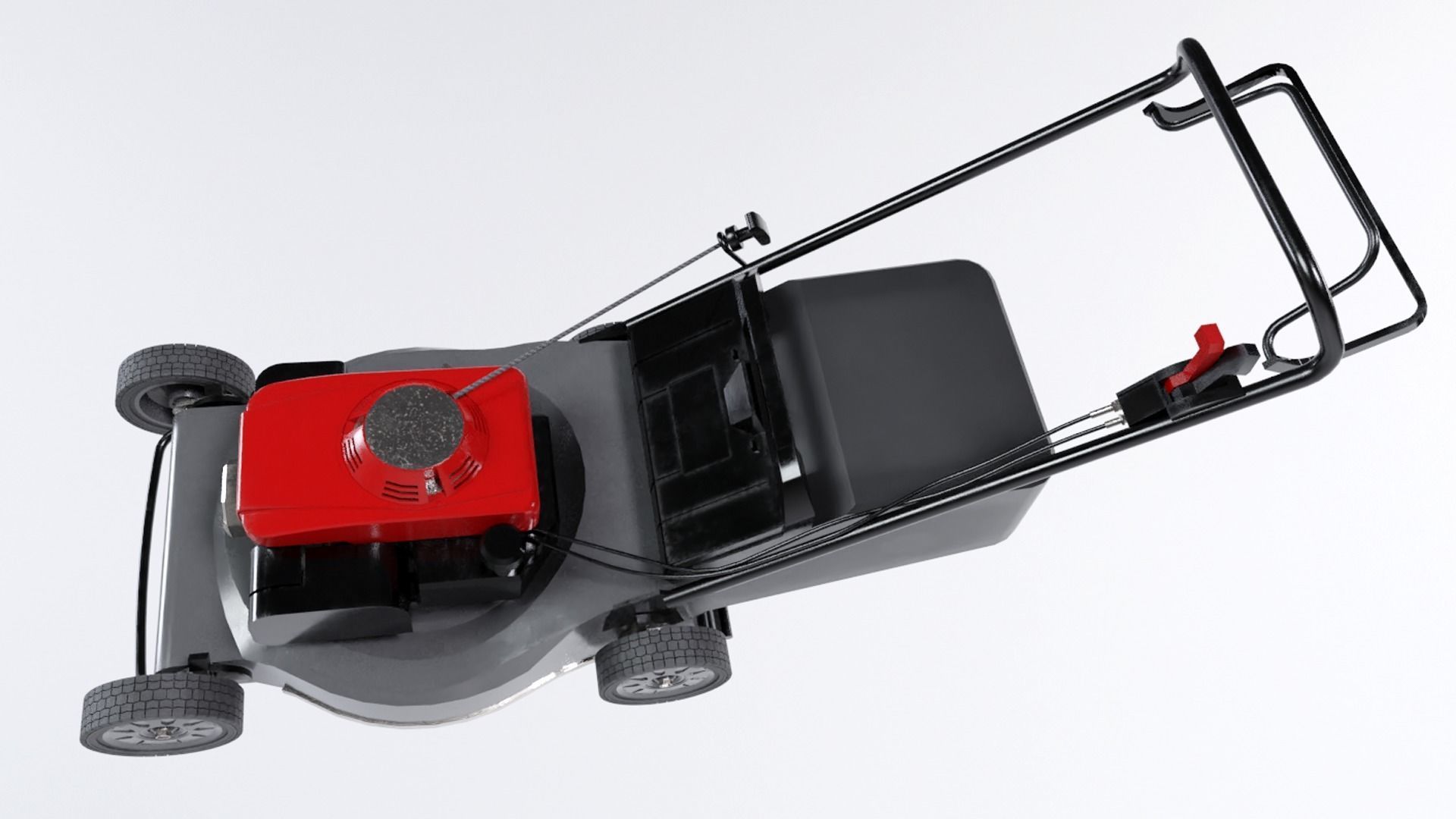 garden lawn mower Low-poly 3D model_4