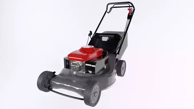 garden lawn mower Low-poly 3D model
