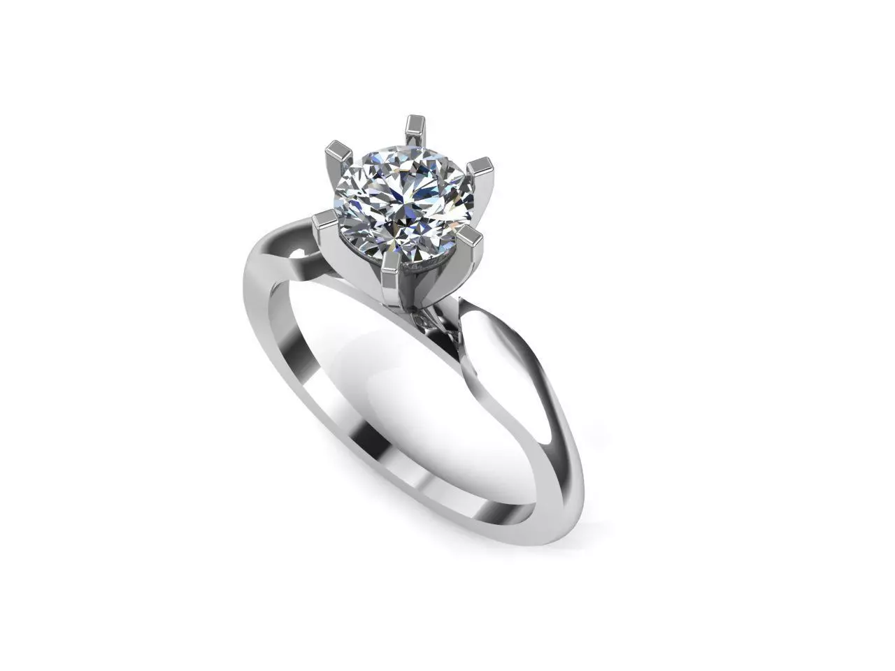 Engagement ring set 3D print model_0
