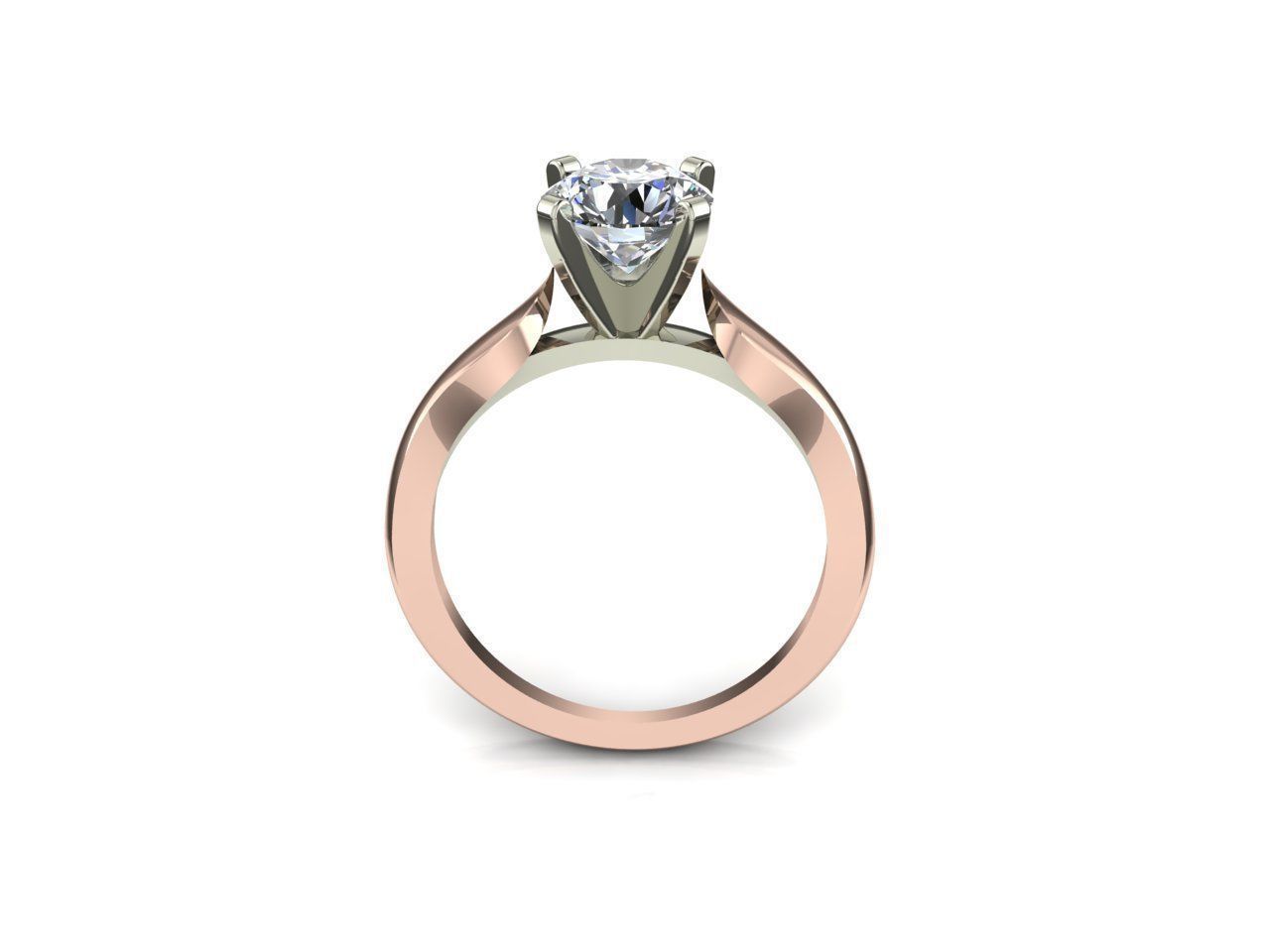 Engagement ring set 3D print model_5