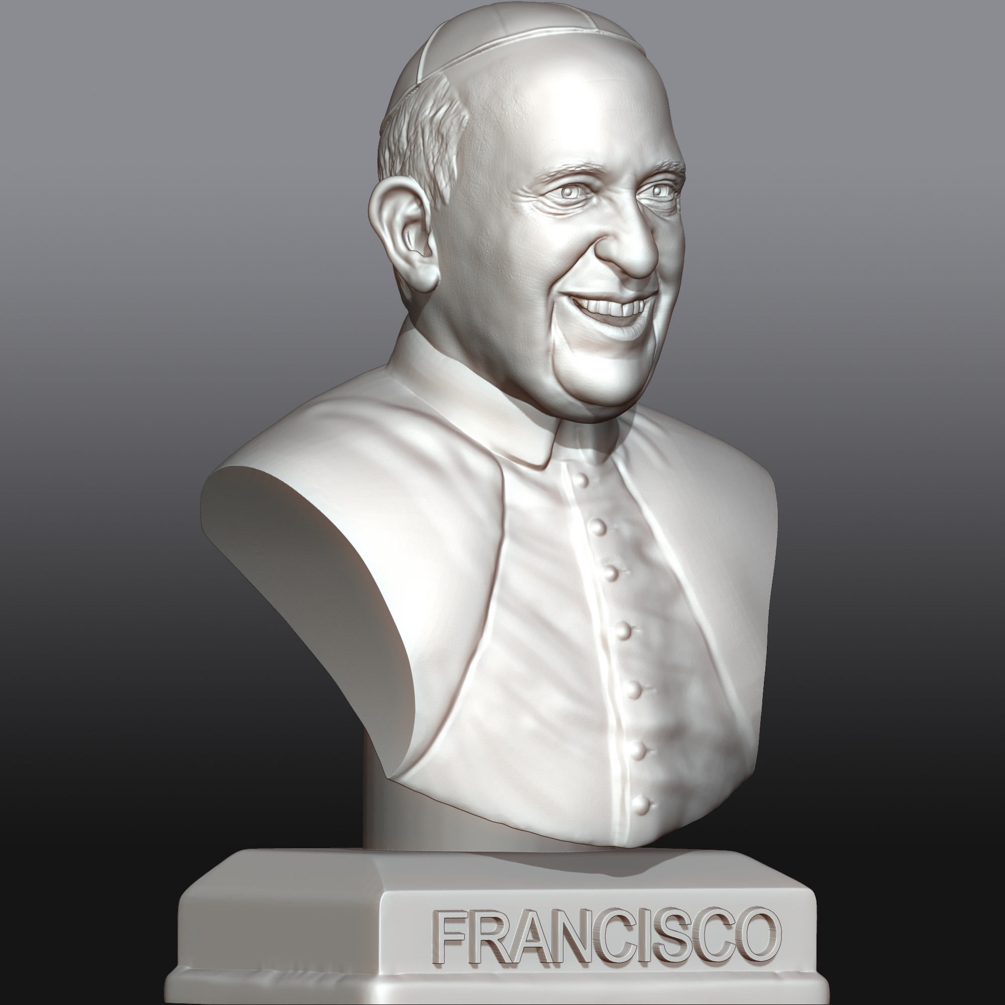 Pope Francis 3D printable portrait 3D model  3D print model_5