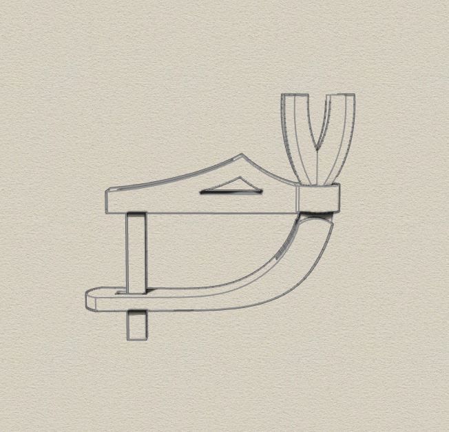 Earrings cross in shape of cross 3D print model_2