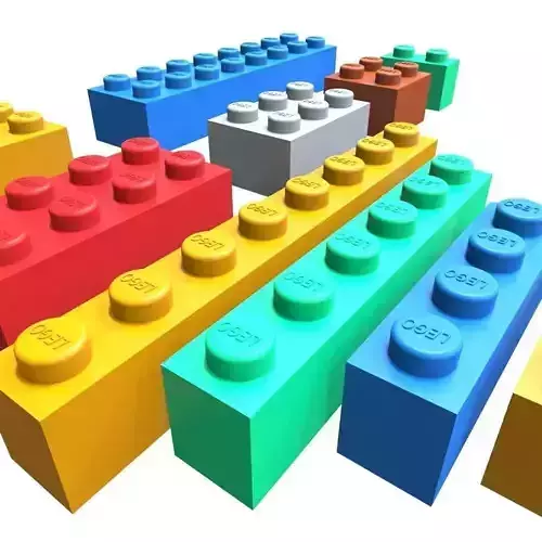 Lego Bricks Low-poly 3D model