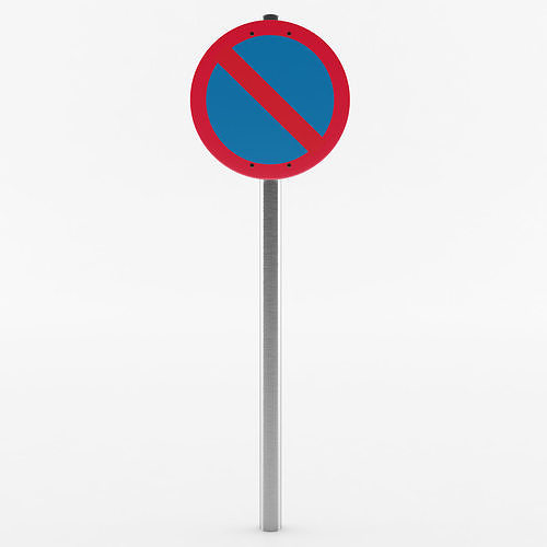 No Parking Sign 3D model