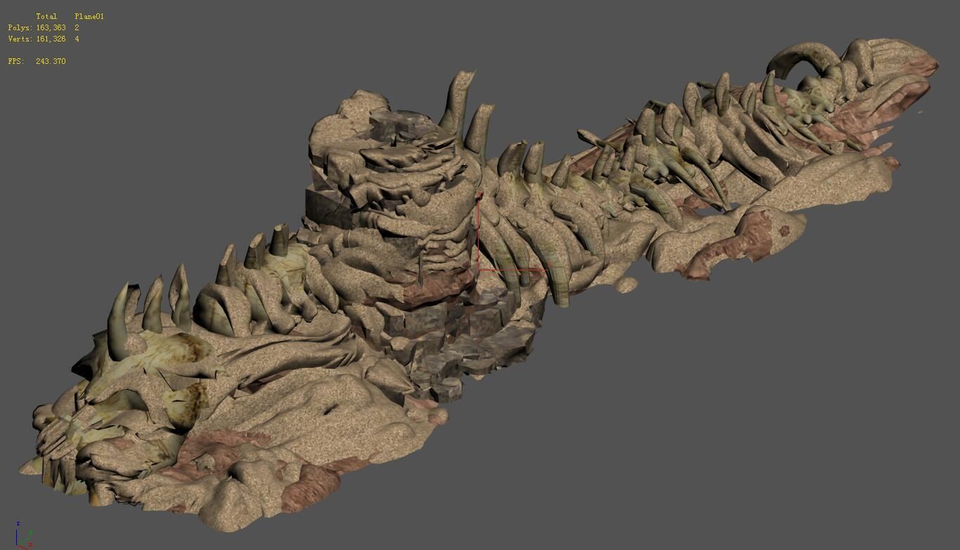 Desert - BOSS Altar Fossil Bones 03 3D model_1