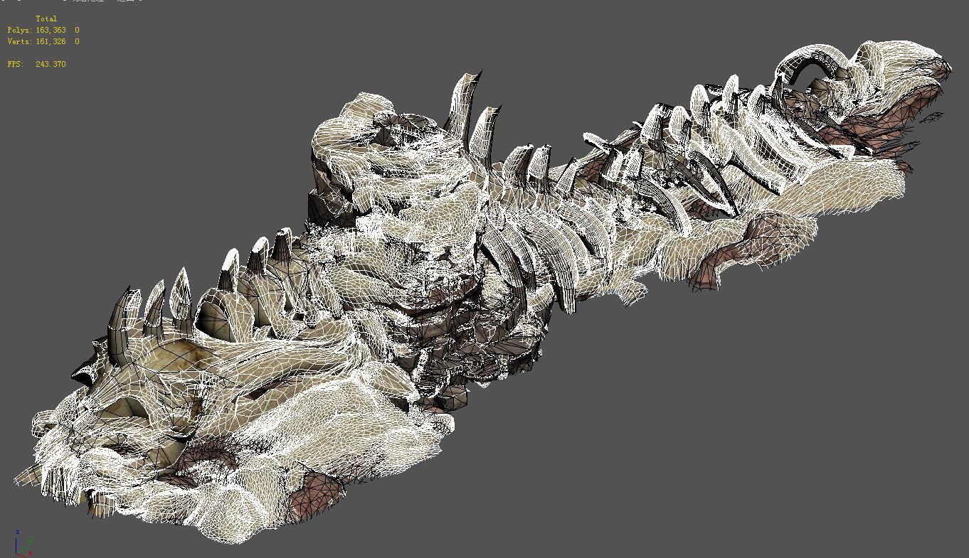 Desert - BOSS Altar Fossil Bones 03 3D model_2
