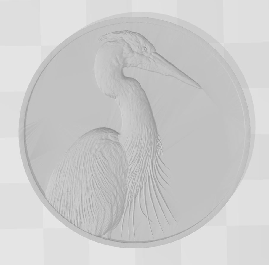 Heron Coin -relief -2020 3D print model_4