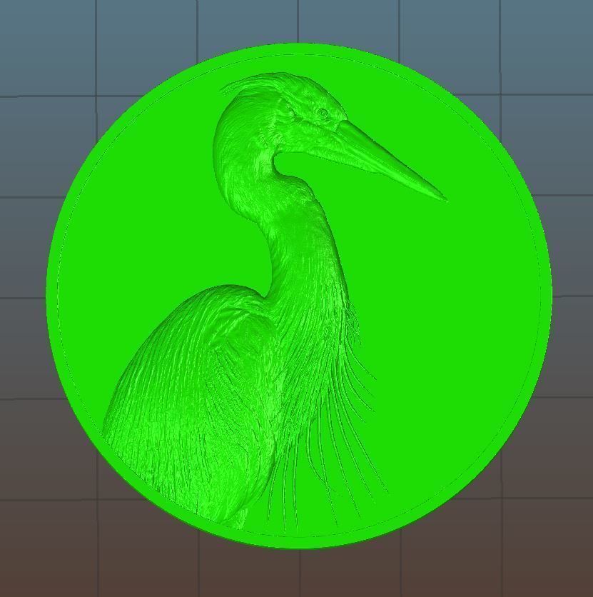 Heron Coin -relief -2020 3D print model_5