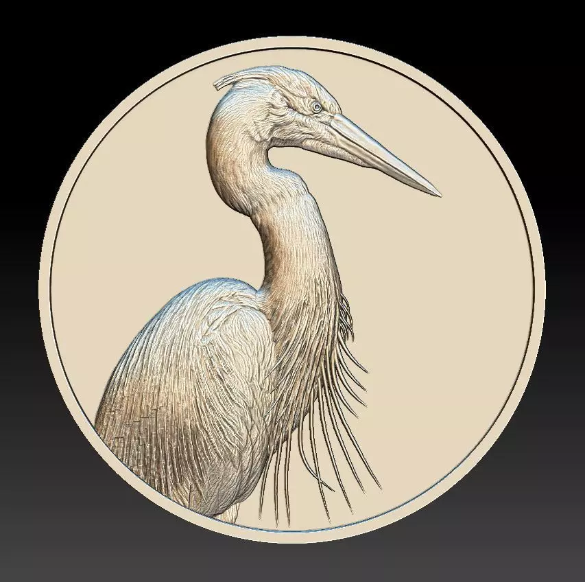 Heron Coin -relief -2020 3D print model_0