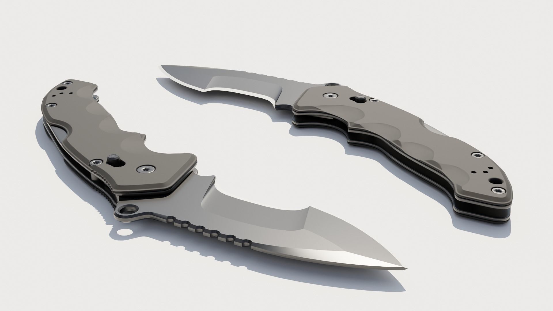 Military Folding Knife 02 3D model_8