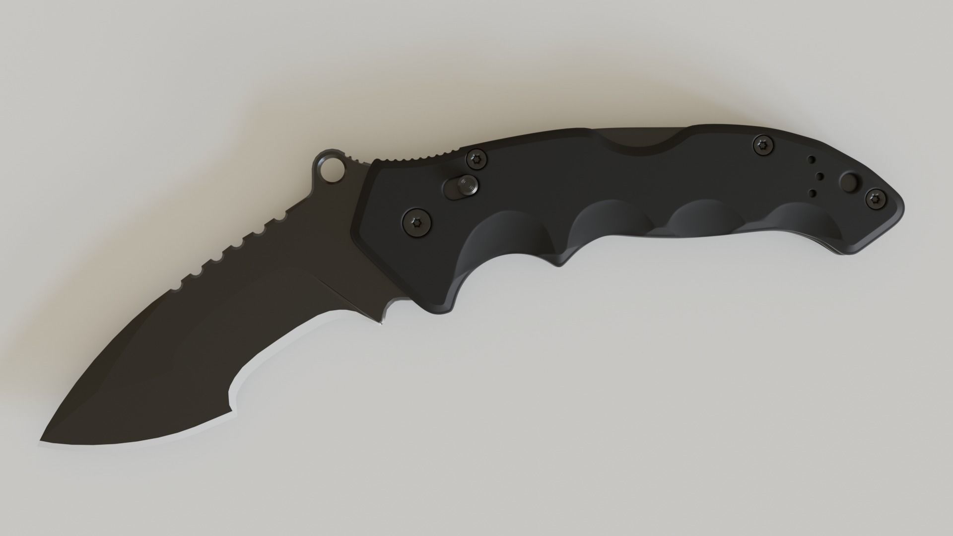 Military Folding Knife 02 3D model_2