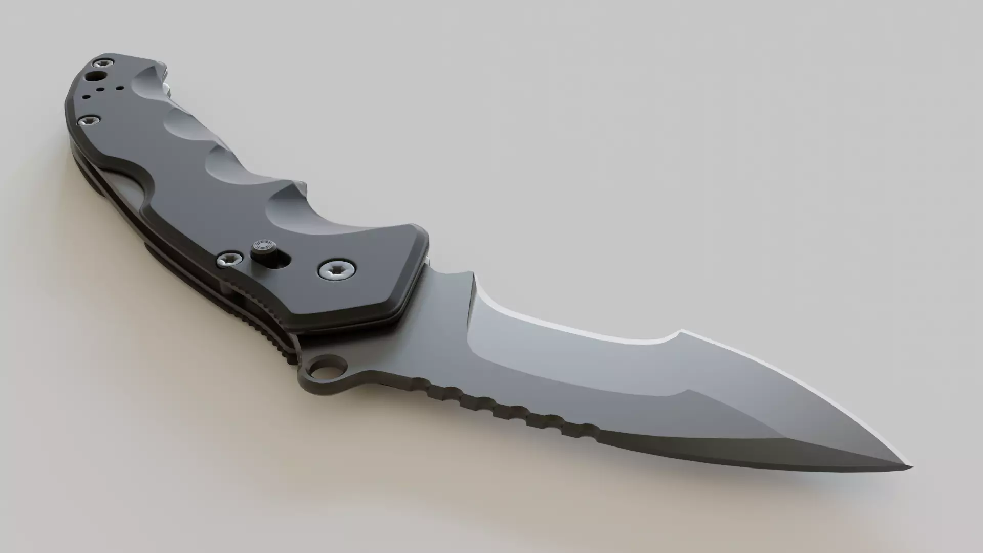 Military Folding Knife 02 3D model_0