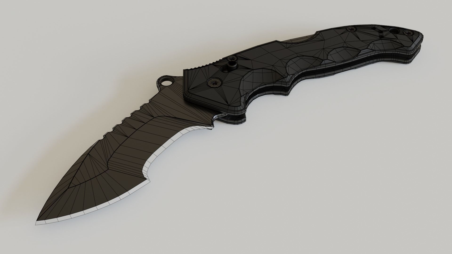 Military Folding Knife 02 3D model_4