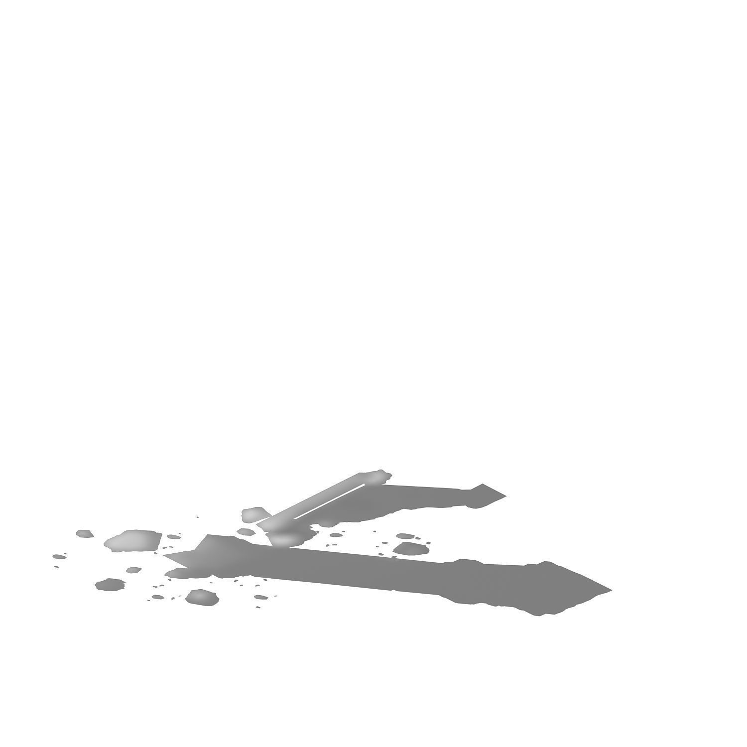 sert ancient battlefield - Broken Wall pillar 01 3D model_4