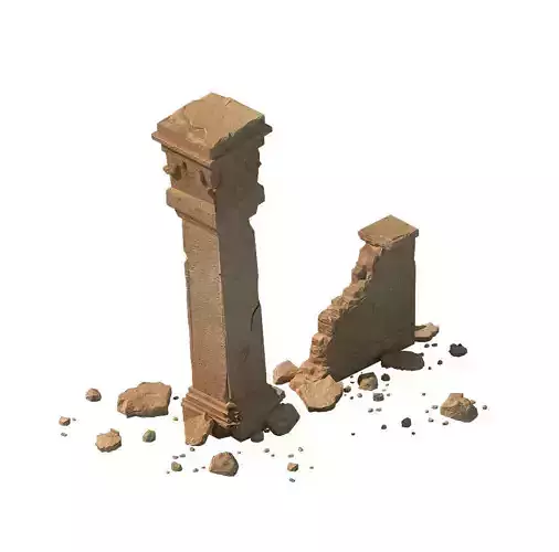 sert ancient battlefield - Broken Wall pillar 01