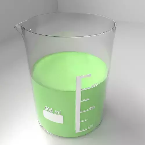 800ml Glass Beaker with Liquid 2