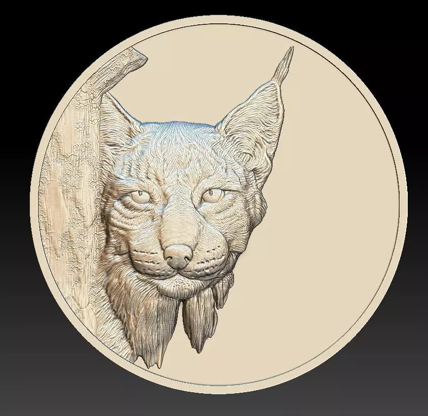 Linx Head Coin - relief - 2020 3D print model_0