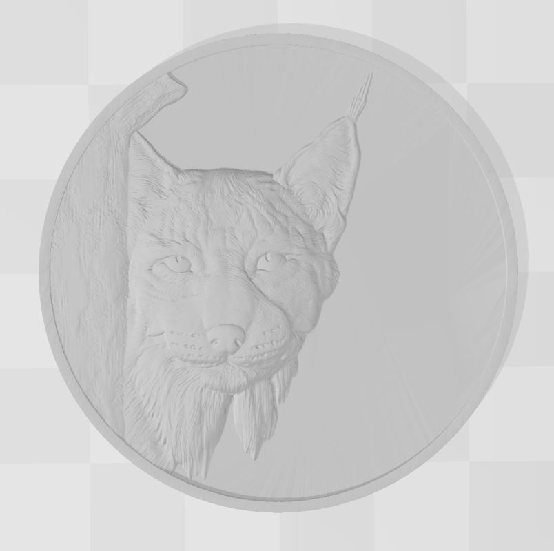 Linx Head Coin - relief - 2020 3D print model_3