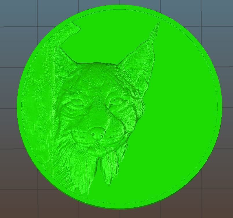 Linx Head Coin - relief - 2020 3D print model_4