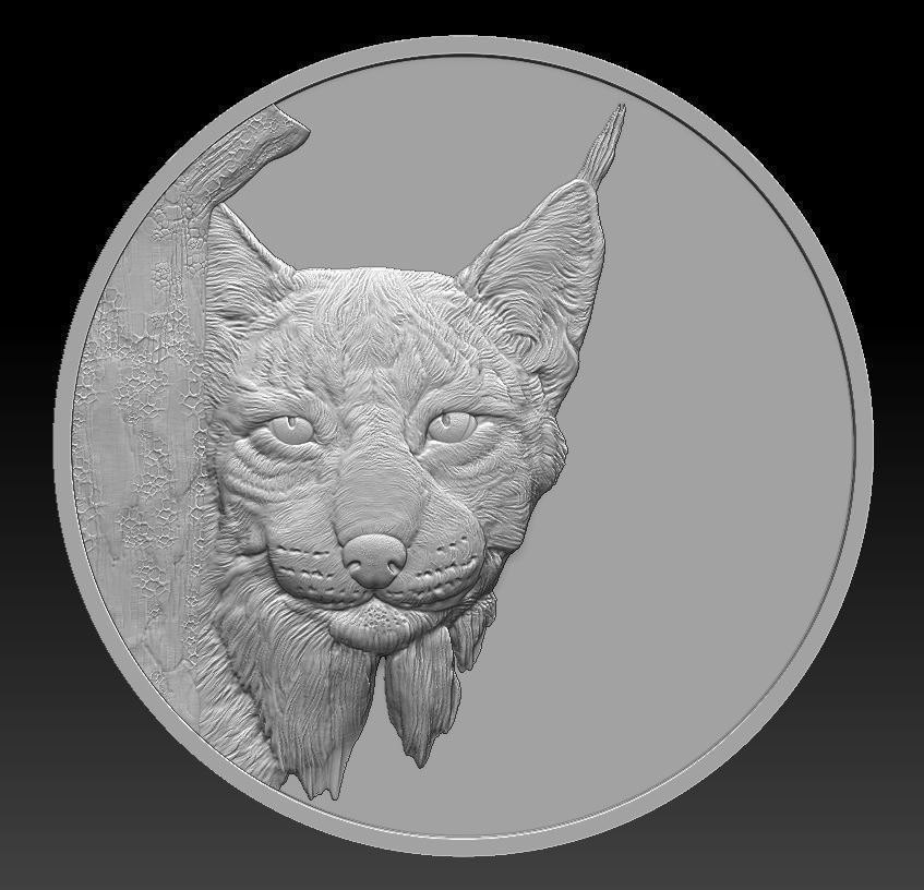 Linx Head Coin - relief - 2020 3D print model_2