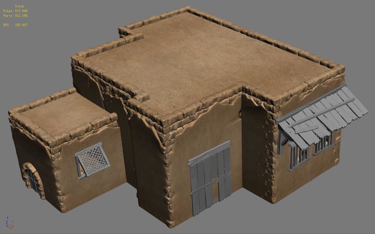 Desert Ancient Battlefield - House 06 3D model_5