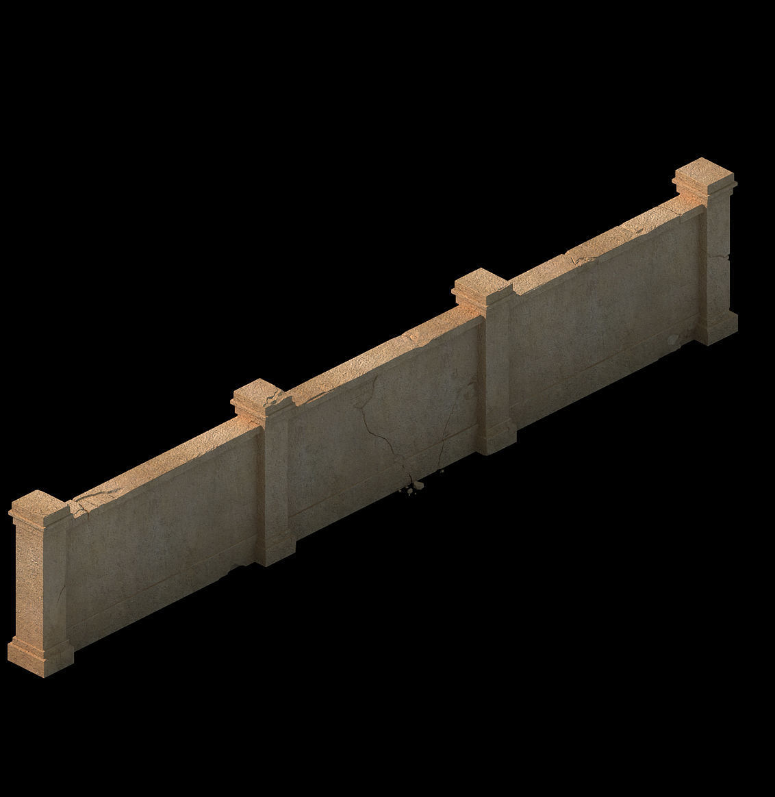 battlefield - miscellaneous pieces of the fence 3D model_6