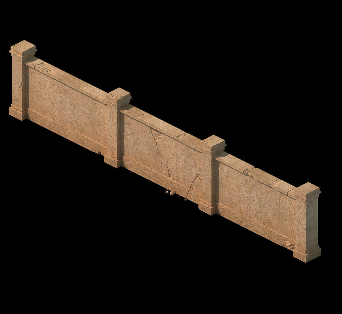 battlefield - miscellaneous pieces of the fence 3D model_8