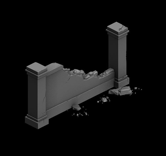 battlefield - miscellaneous pieces of the fence 3D model_3
