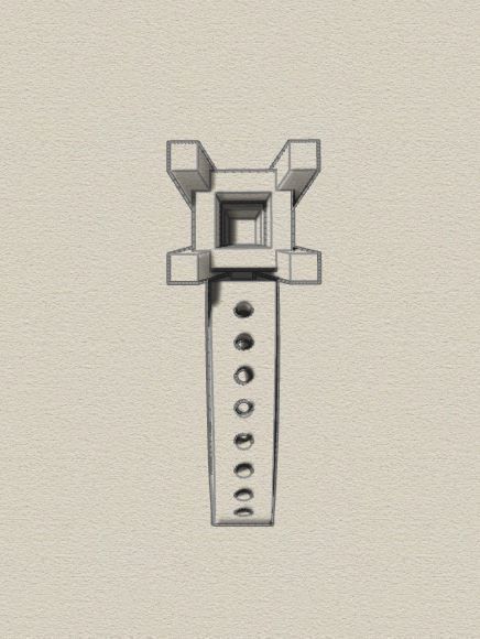 Earrings two rings with emerald and sapphire stones 3D print model_1