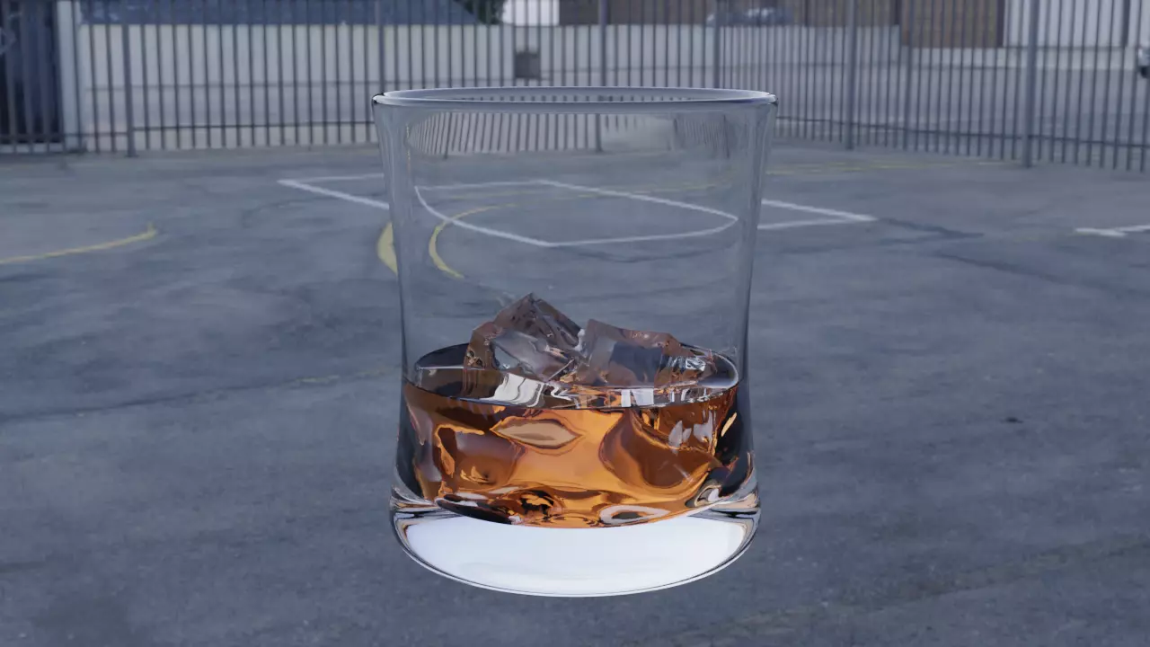 Glass of Whisky Free 3D model_0