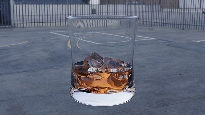 Glass of Whisky Free 3D model
