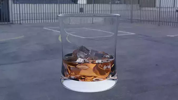 Glass of Whisky Free 3D model