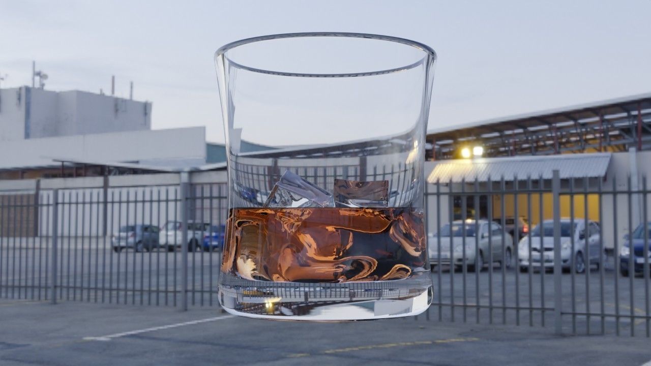 Glass of Whisky Free 3D model_1
