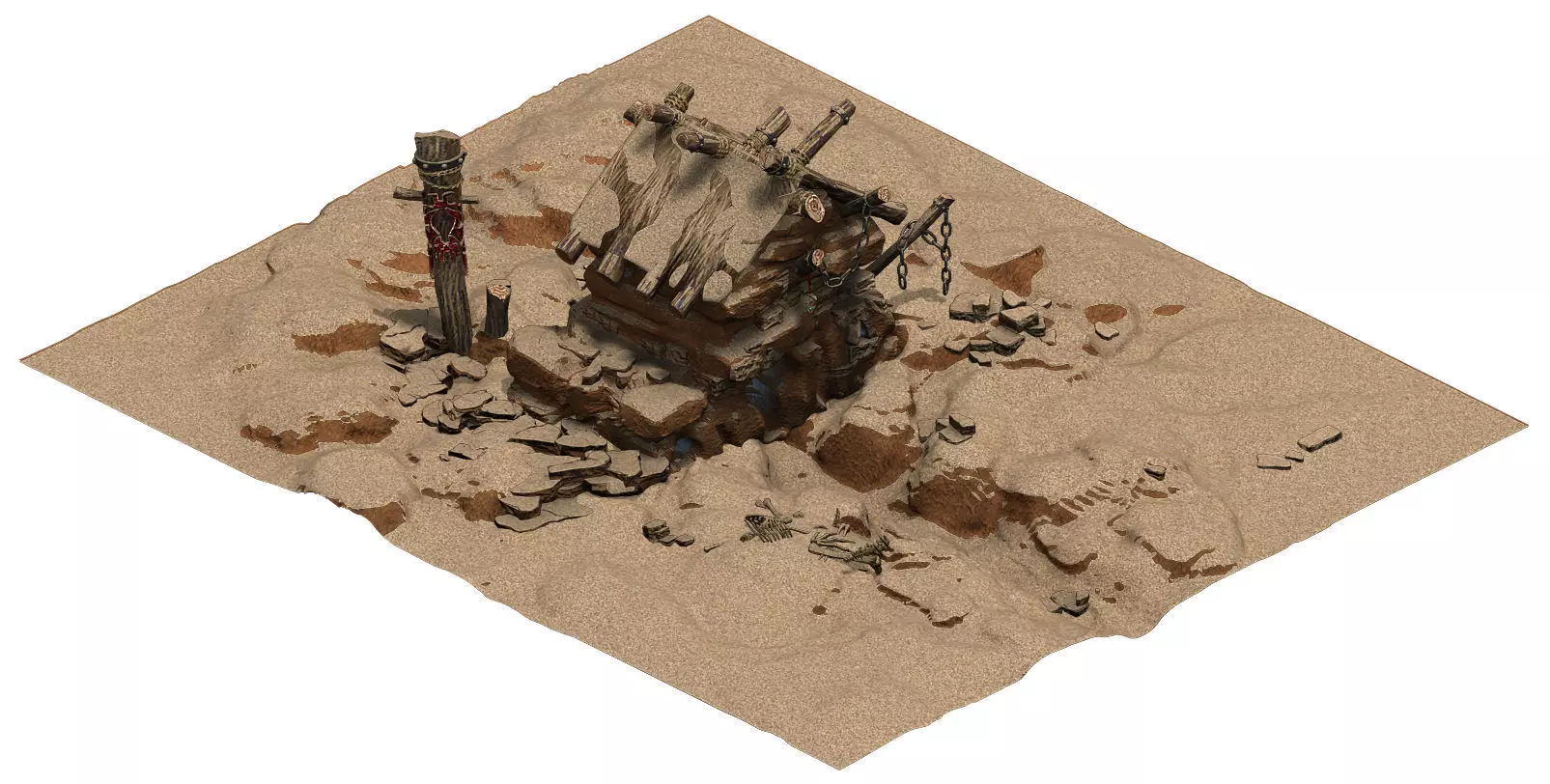 Desert - Monster Lair 002 3D model_0