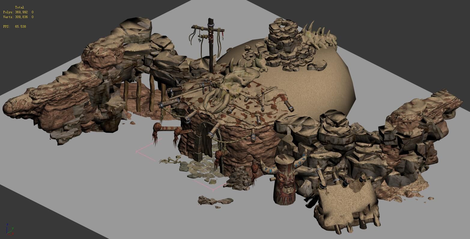 Desert - Monster Camp 02 3D model_1