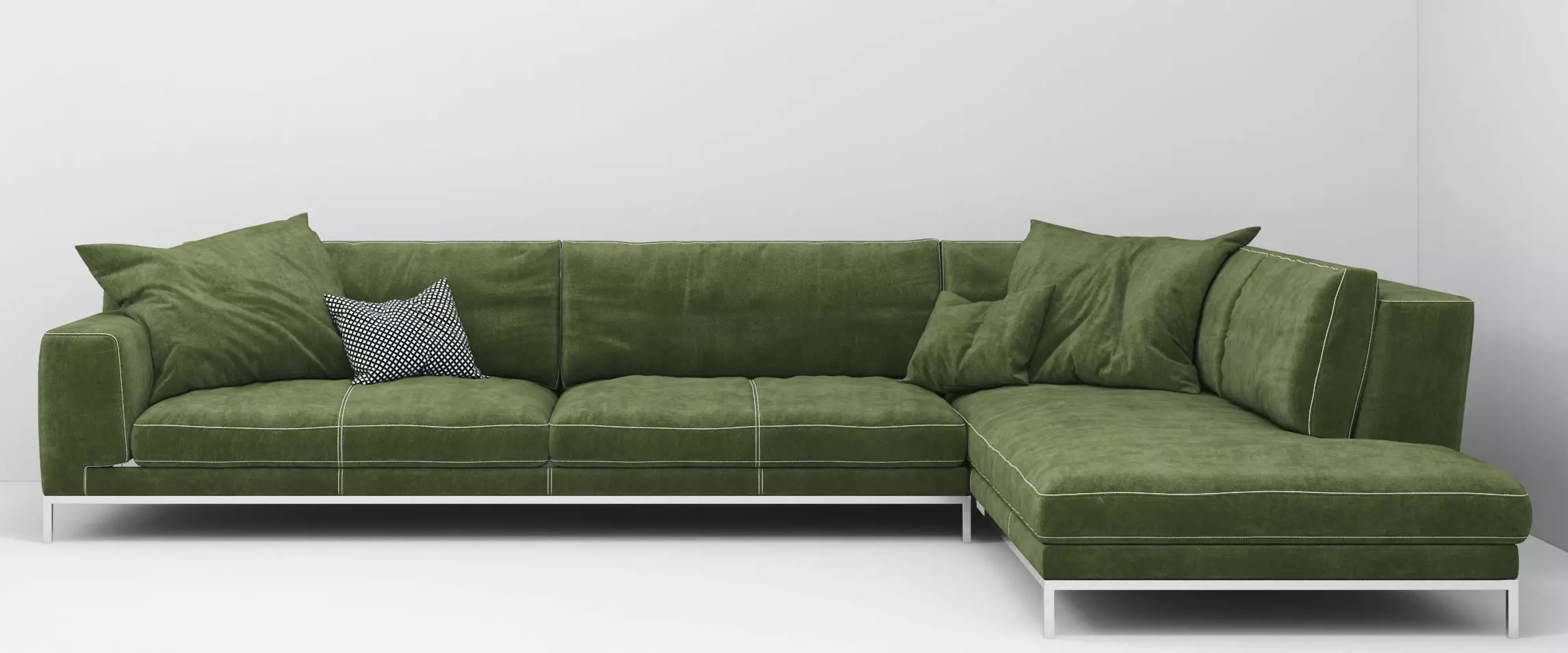 modern living room sofa L shape Free 3D print model