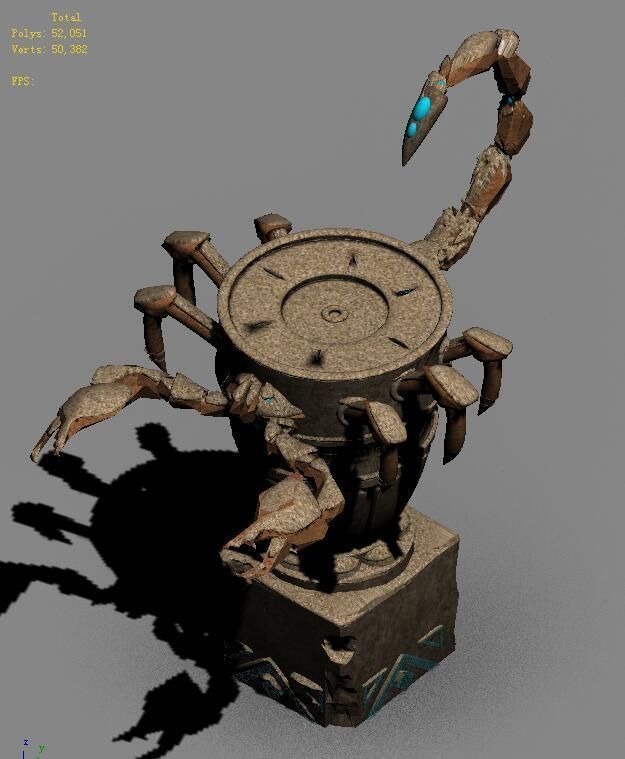 Desert - Scorpion Stone 3D model_3