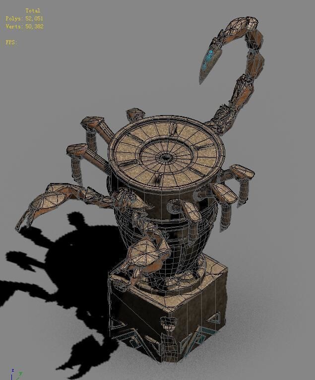 Desert - Scorpion Stone 3D model_2