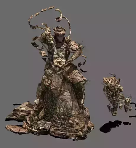 Landscape stone carvings - four kings