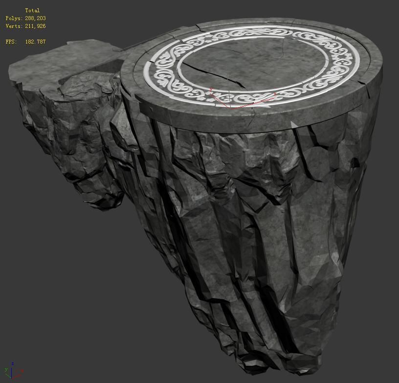 Yamagata - white Chishan transmission platform 3D model_1