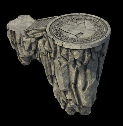 Yamagata - white Chishan transmission platform 3D model_3