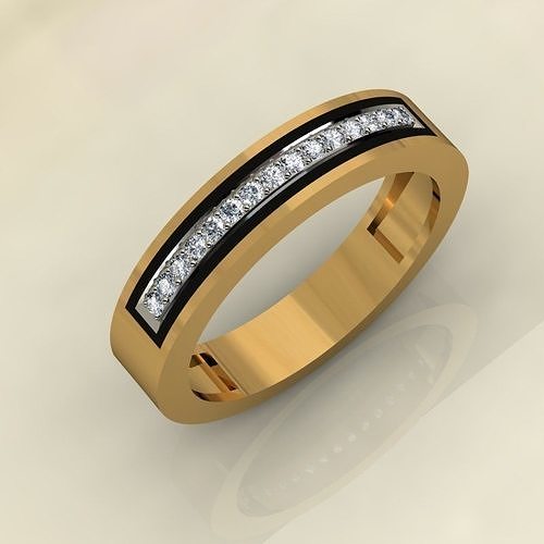 Rings diamond wedding ring gold 3D print model