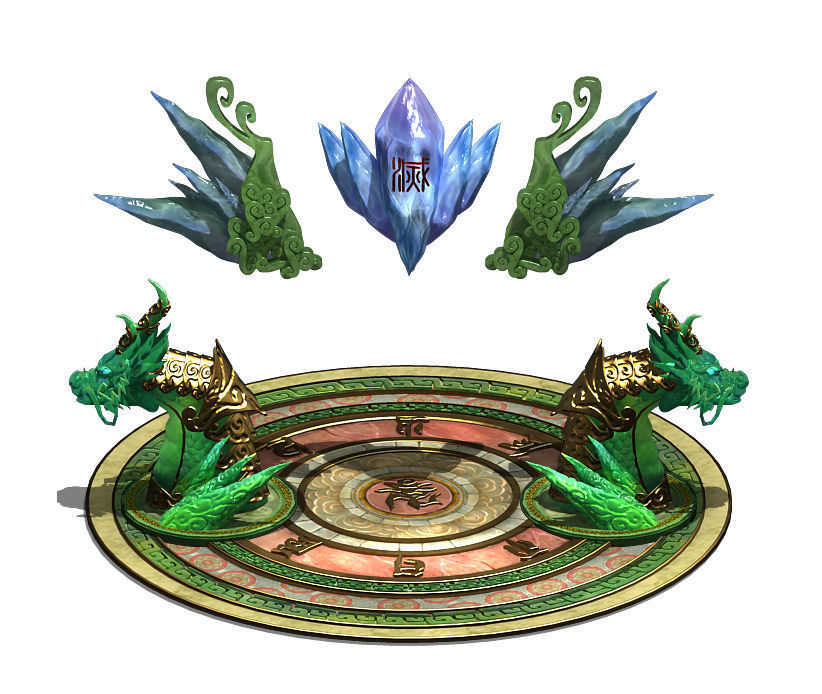 Glazed Tianyuan Qi - round array eye 7 3D model_3