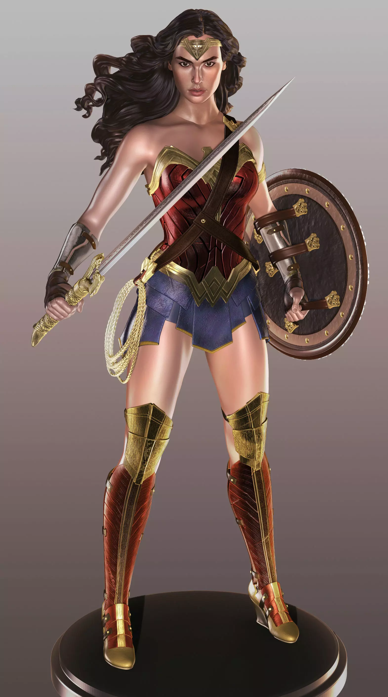 Wonder Woman Statue - Stl model Ready for Printing 3D print model