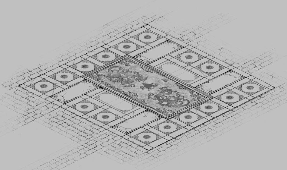 Game Model - stone carved ground surface 02 3D model_1