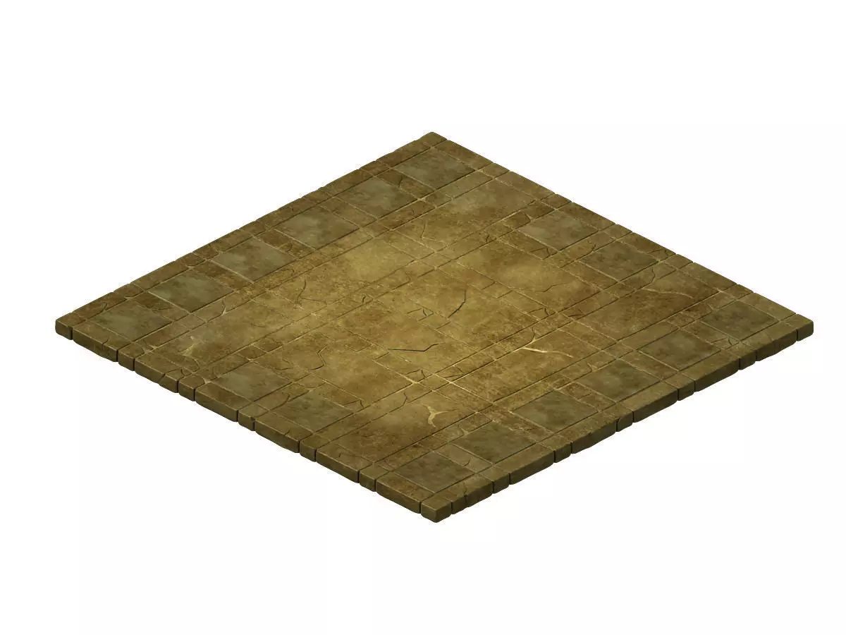 Game model - stone carving ground surface 03 3D model_0