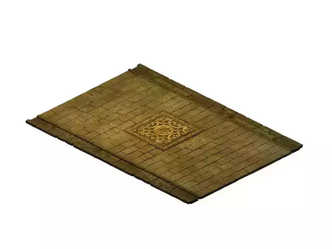 Game model - stone carving ground surface 05