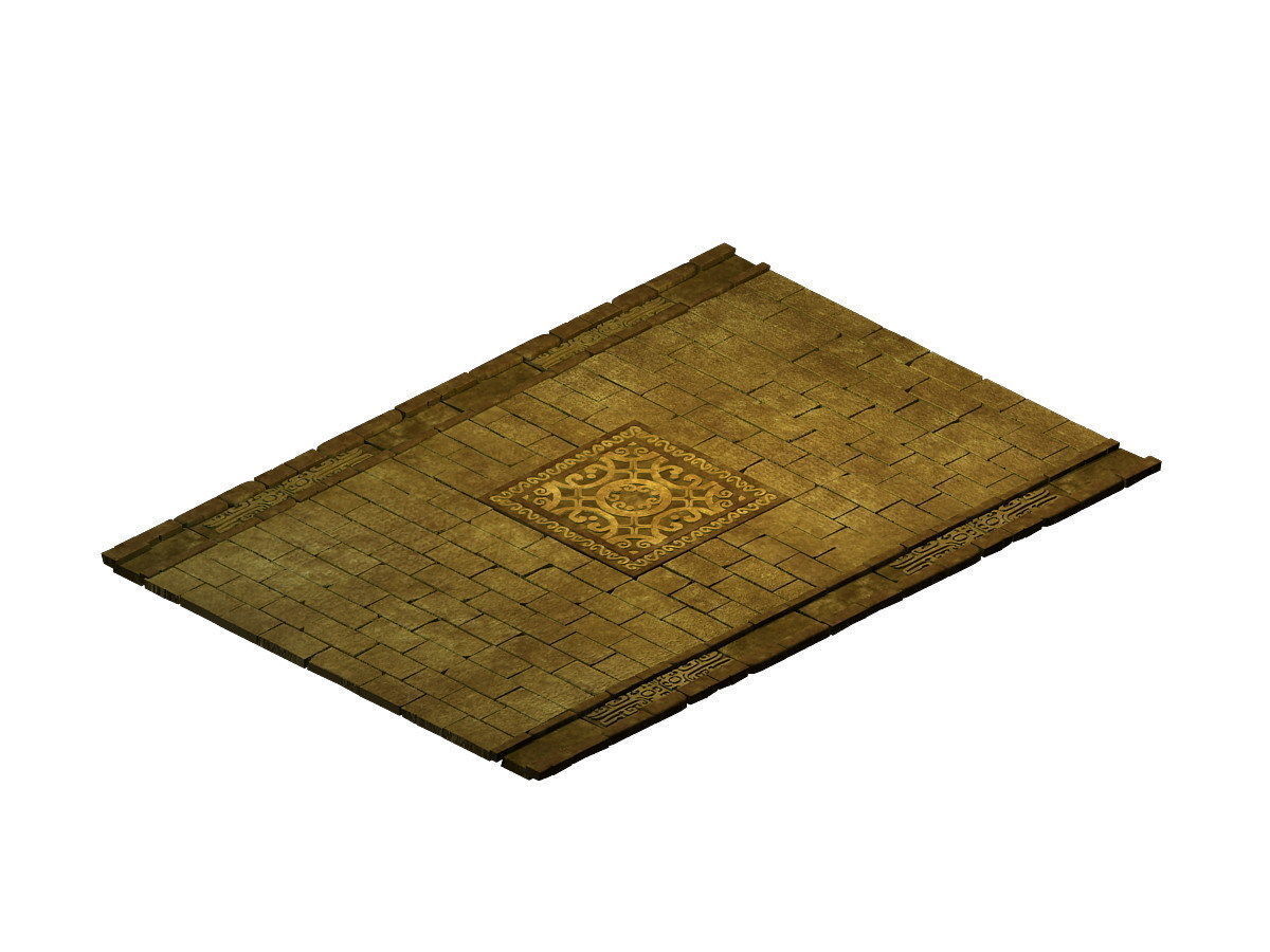 Game model - stone carving ground surface 05 3D model_1