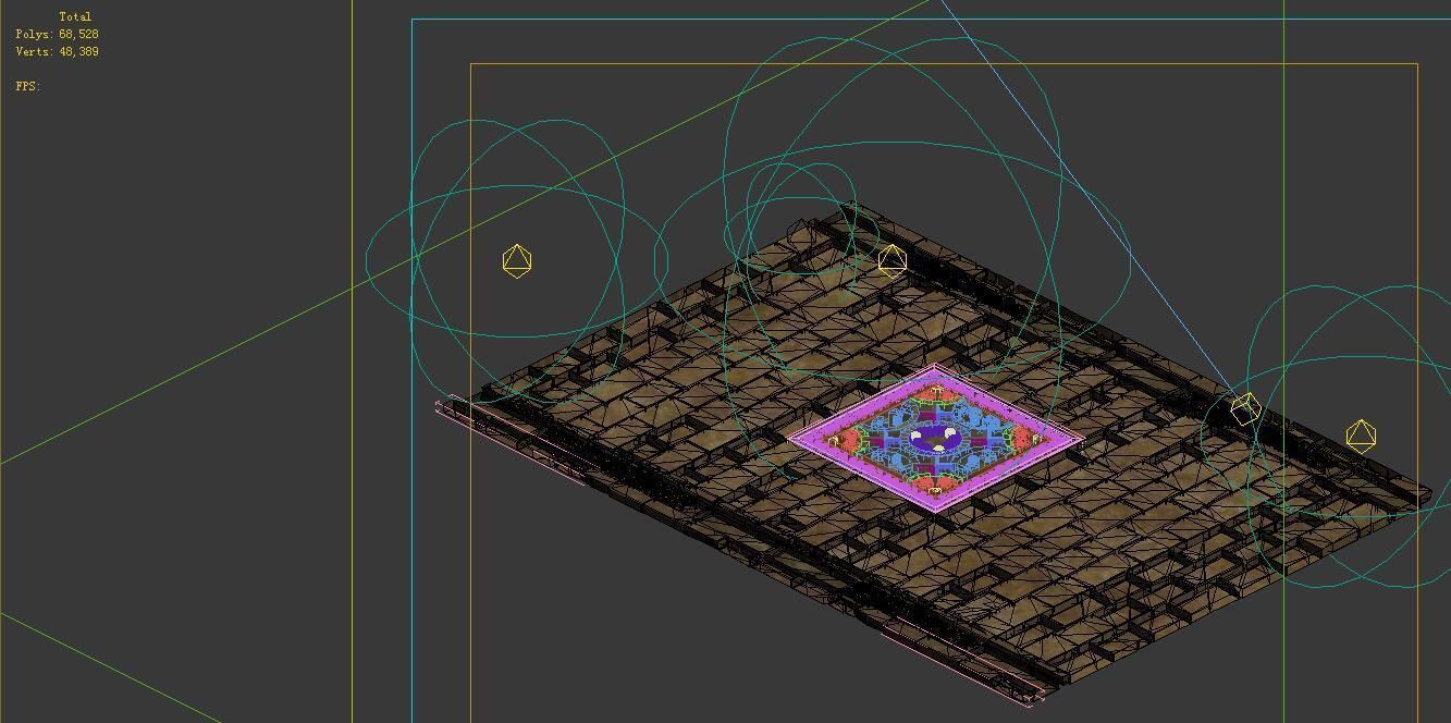 Game model - stone carving ground surface 05 3D model_2