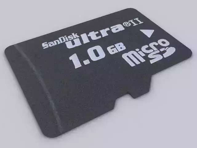 MicroSD micro sd card 3D model